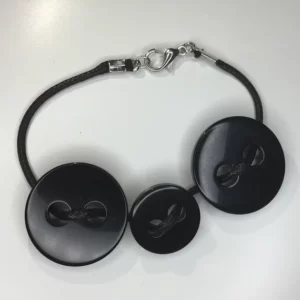 black bracelet 3 button