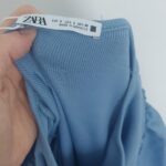 Zara blue dress label