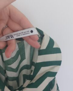 zara zig zag dress label